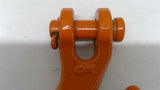 CM T-80 Clevis Grab Hook With Pin Forged Alloy Orange 3/8"