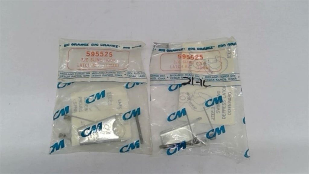 CM Big Orange 595525 Sling Hook Latch Kit 3/8" 10mm Lot Of 2