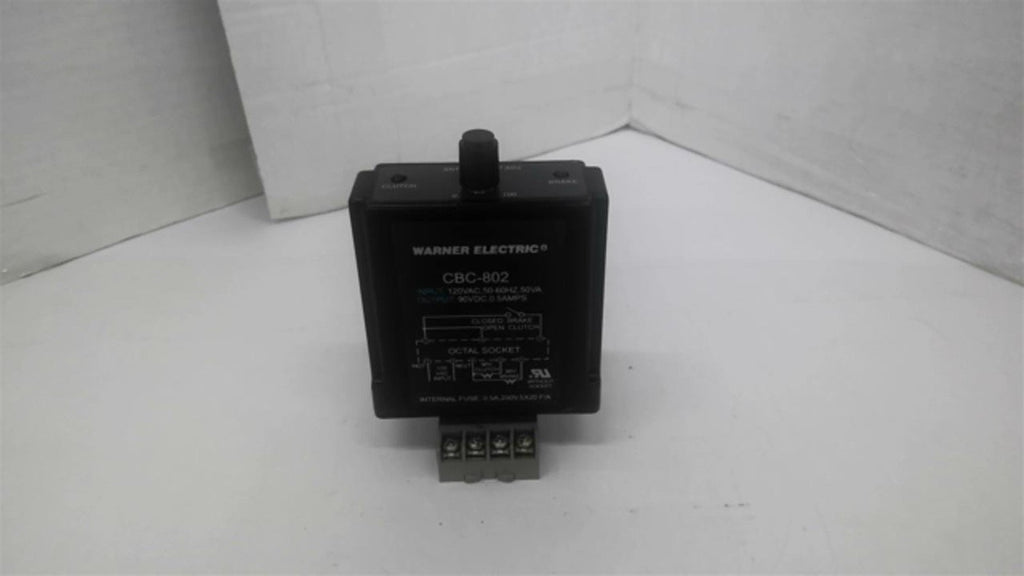 Warner Electric CBC-802 Input 120 VAC 50-60 HZ Octal Socket