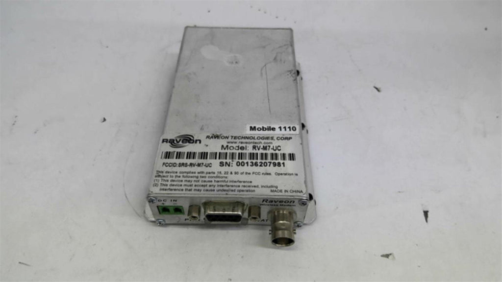 Raveon RV-M7-UC Wireless Modem Mobile 1110 12-16 Volts DC Required 3 Plus Amps