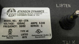 Atkinson Dynamics AD-27A 120 VAC Frequency 50 60 .24A Series C