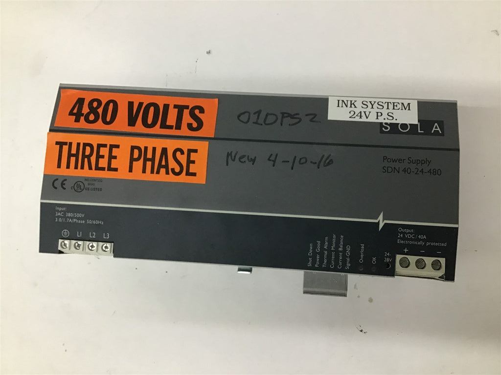 Sola SDN-40-24-480 480v Power Supply Modules