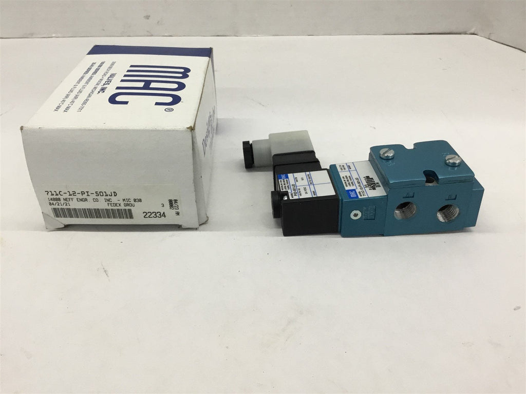 Mac Valve 711C-12-PI-50JD Solenoid Valve 24 VdC 6 Watts