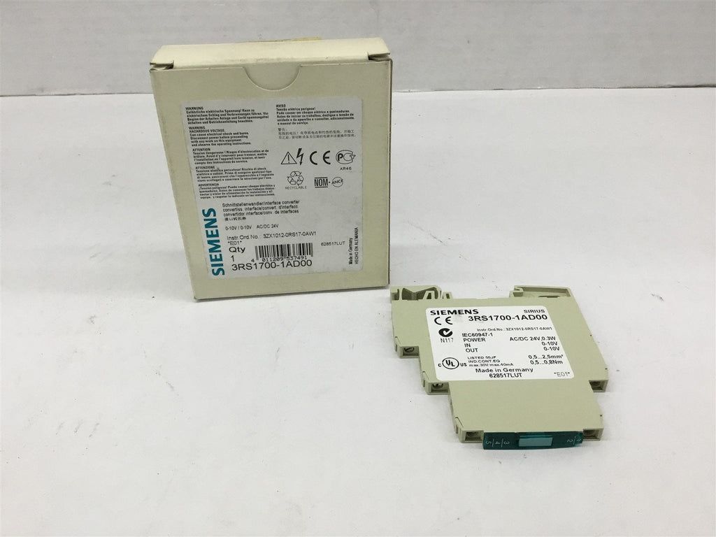Siemens 3RS1700-1AD00 Interface Converter24 V AC/DC