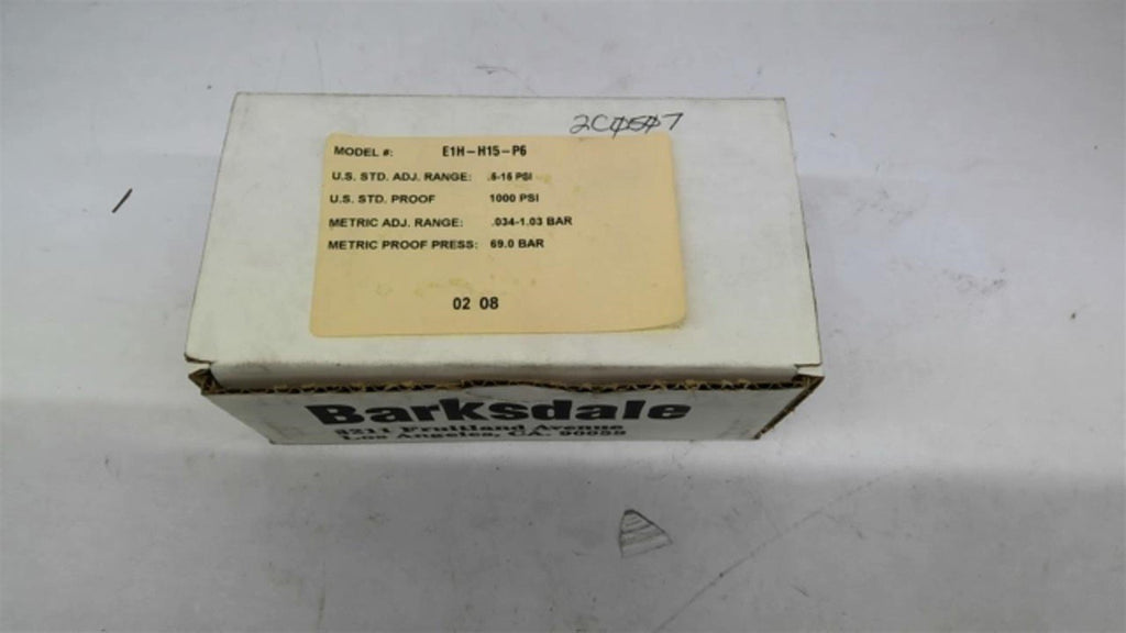 Barksdale E1H-H15-P6 Directional Control Valves