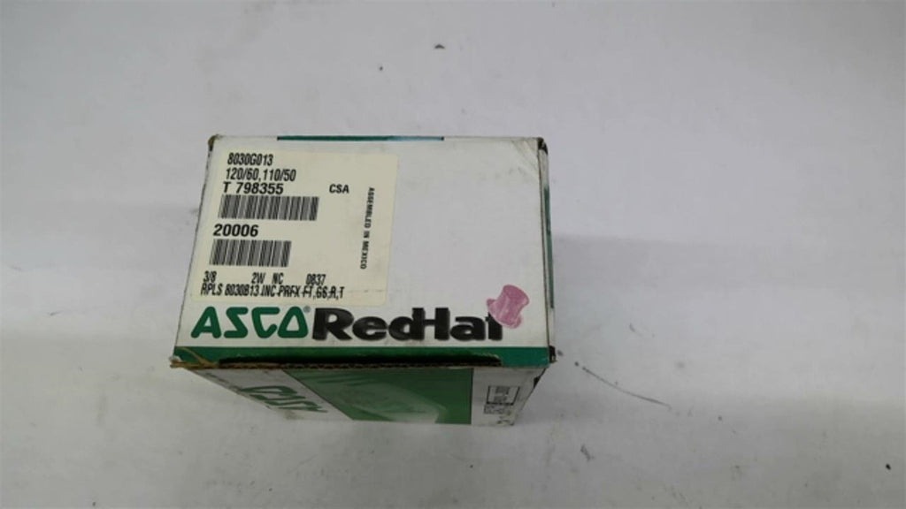 Asco Red Hat 8030G013 Solenoid Valve 3/8" 2W 120 Volt