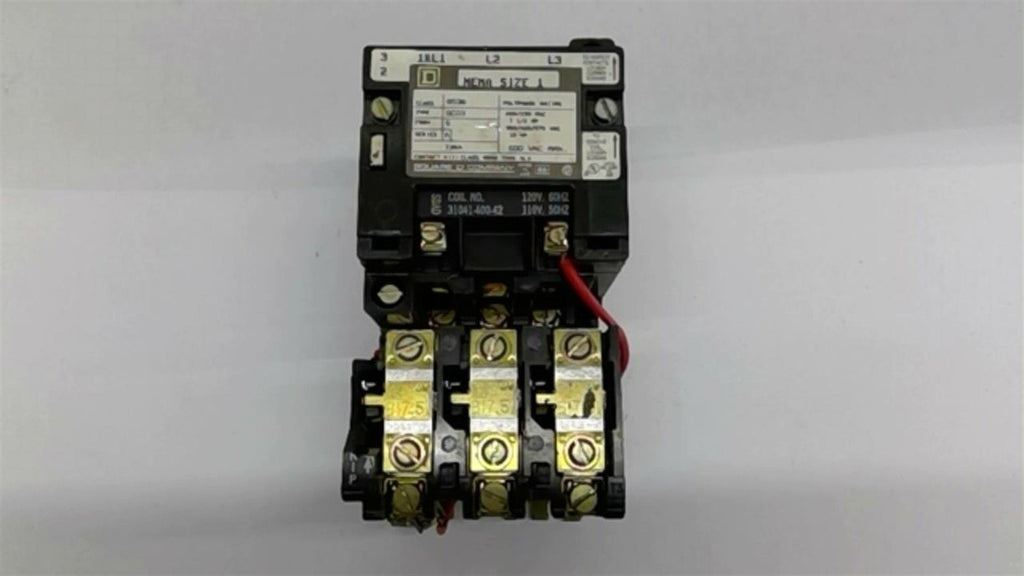 Square D 8536 SC03 Nema Size 1 Starter 120 V Coil Missing Reset Pad