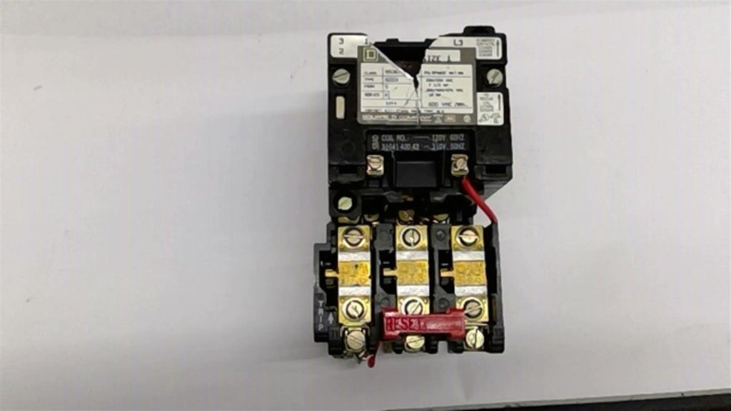 Square D 8536 SC03 Nema Size 1 Starter 10 HP 460 Volts Broken Plate