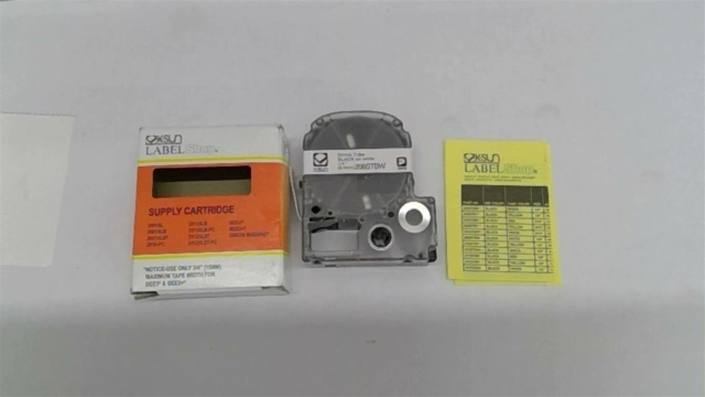 K-Sun 208STBW Supply Cartridge Black on White 1/4"