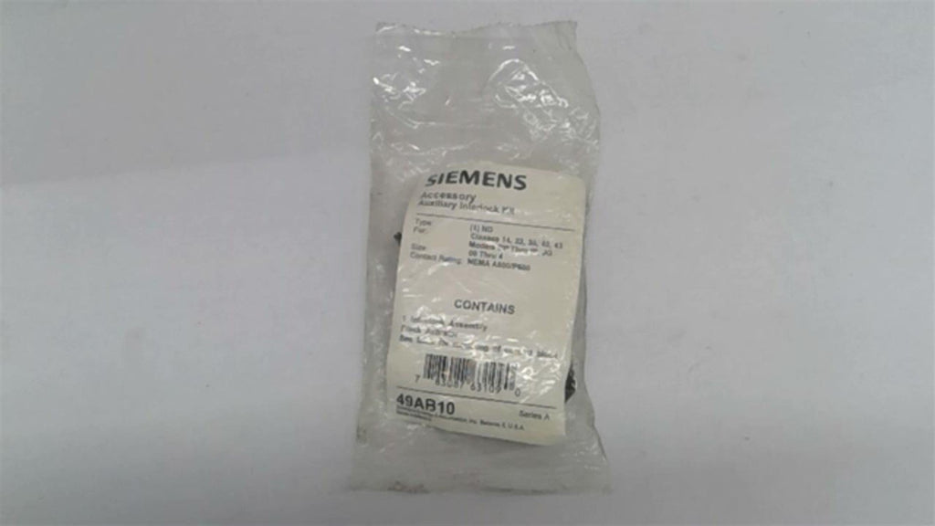 Siemens 49AB10 Accessory Auxiliary Interlock Kit NEW