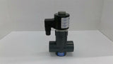 Plast-O-Matic True Blue Solenoid Valve With Pipe 24VDC 20 Watts