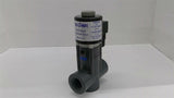 Plast-O-Matic True Blue Solenoid Valve With Pipe 24VDC 20 Watts