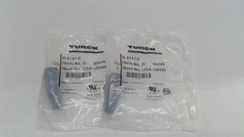 Turck B 8141-0 U6545 Wireable Female Connecter Lot Of 2