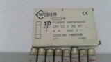 Weber CH 10X38 8A Fuse 500 Volt Lot of 9