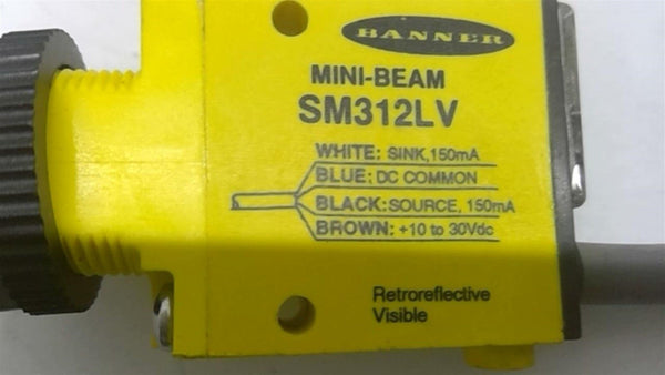 10034 Sensor Banner SM312LV Mini-Beam 10034 Sensor 10-30 VDC – BME Bearings and Surplus