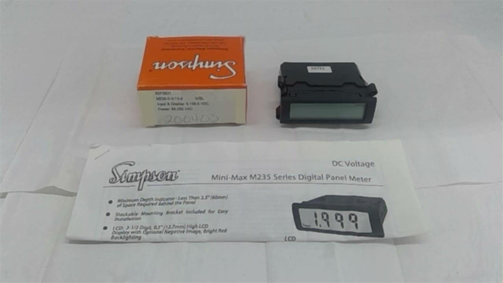 Simpson M235-0-0-14-0 Digital Panel Meter