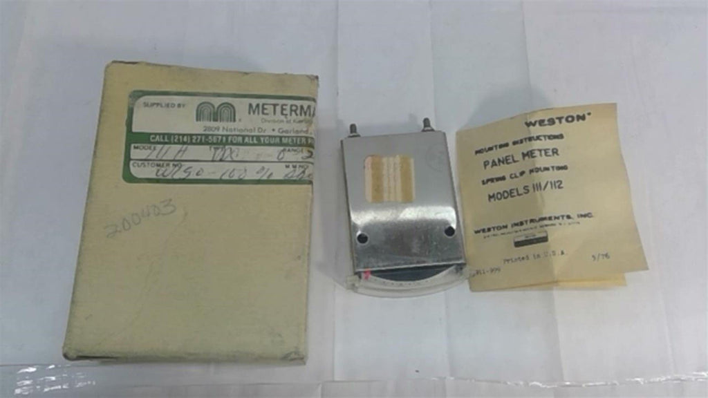 Weston Model 111 Panel Meter