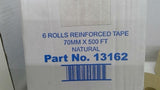 Cornerstone 13162 Water Activated Reinforced Tape 70MM x 500 FT Lot of 6