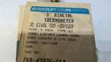Ashcroft 30 EI60L 025 3" Bimetal Thermometer 1/2" NPT