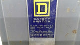 Square D 30A 3P 600 VAC Fusible Safety Switch