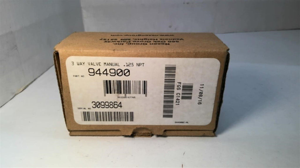 Nexen 944900 Three Way Valve Manual .125 NPT