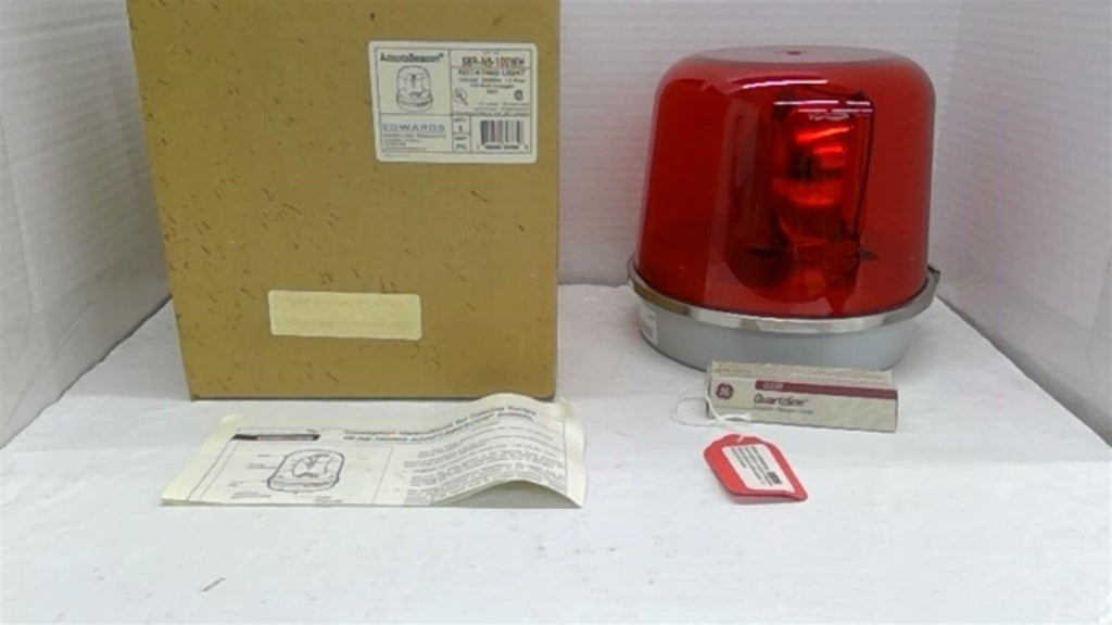 Edwards 58R-N5-100WH Red Rotating Light 120VAC 50/60HZ 1A 100W Halogen