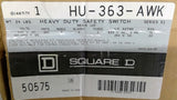 Square D HU-363-AWK 600VAC 3PH 100 Amps 250VDC Safety Switch