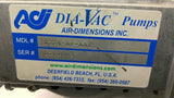 DIA-VAC R224-AP-AA1 Pump 1/3Hp HP 115/230 Volts 1800 Rpm