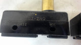 Lot Of 2 --- Micro Switch Bz-2Rq Overtravel Plunger, Spdt, 15 A, 250 V Ac
