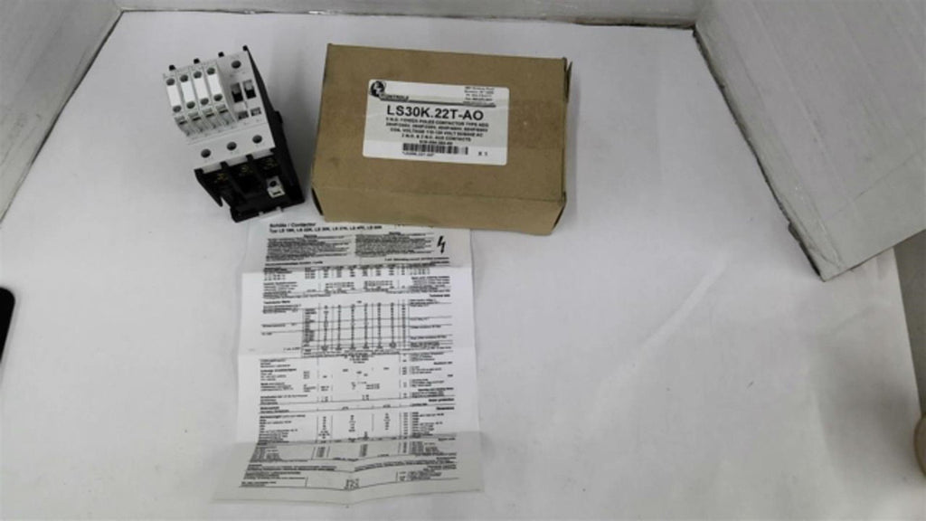 EE Controls LS30K.22T-AO Contactor 40 Hp 460 Volt120 V Coil