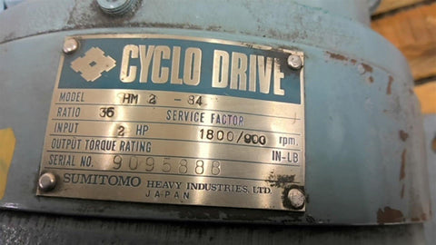 スーパーセール期間限定 1800 Gearmotor 2HP HM2-84 Sumitomo Rpm Ratio 36:1 Volts 460 その他