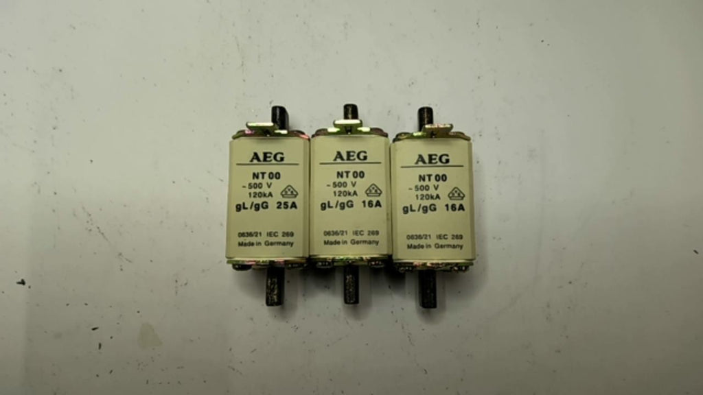 AEG NT00 16A Fuse Lot of 3