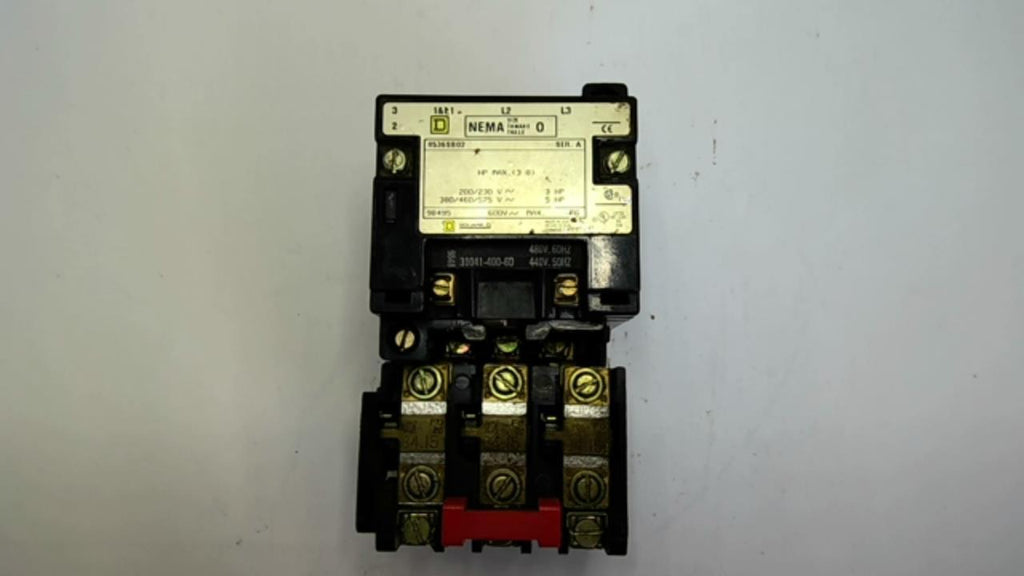 Square D 8536SB02 Nema Size 0 5 HP 460 Volts