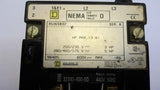 Square D 8536SB02 Nema Size 0 5 HP 460 Volts