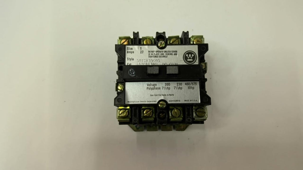 Westinhouse A201K1DM 27A Size 1 DC Coil Contactor 460 V 10 HP