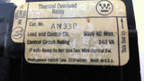 Westinghouse AN33P Thermal Overload Relay 240 VA 600 volts