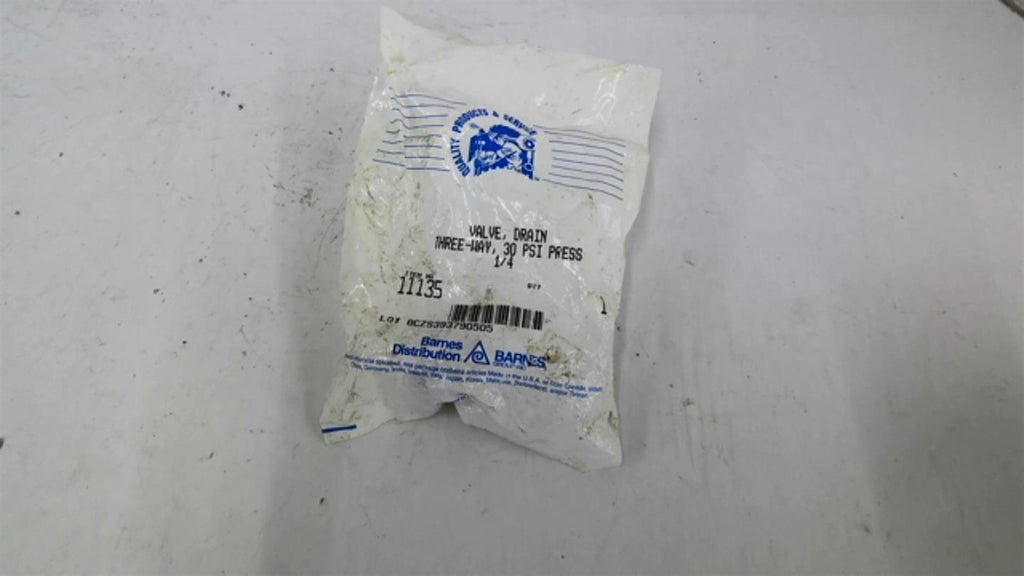 Barnes Distribution 11135 Valve Drain Three-Way