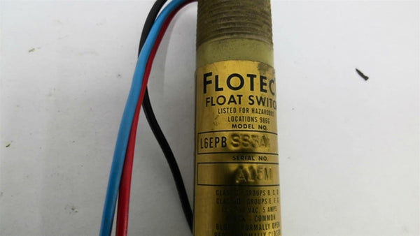 Flowtec Float Support Flotect L6EPB SS3A Float Switch – BME Bearings and Surplus