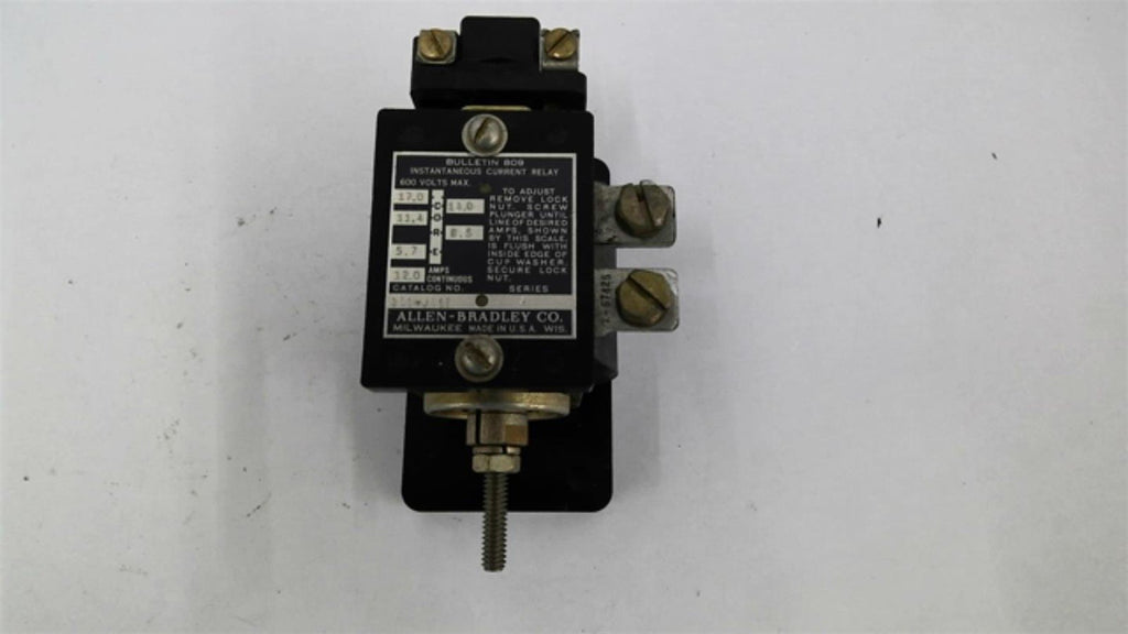 Allen-Bradley 809-J06E Instantaneous Current Relay 600 Volts 17 Amps
