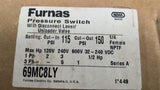 Furnas 69MC8LY Pressure Switch W/Disconnect Lever/Unloader Valve 600 V