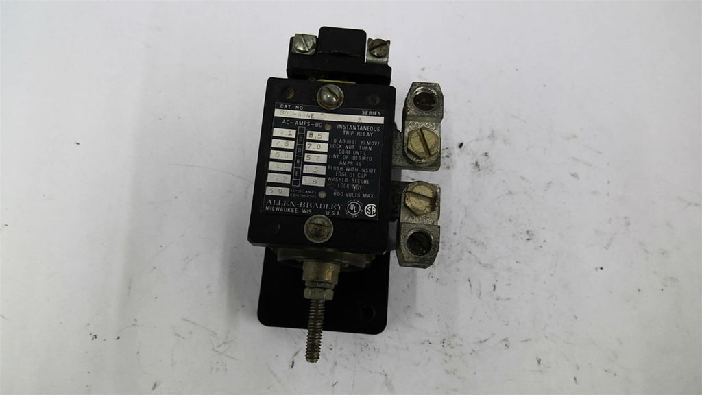 Allen-Bradley 809-A04E Instantaneous Trip Relay 600 Volts