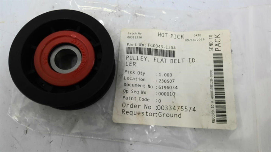 Fenner Drives ID-0.675 Overall-1/5/16" belt /width 1 OD-3" Flat Belt Idler