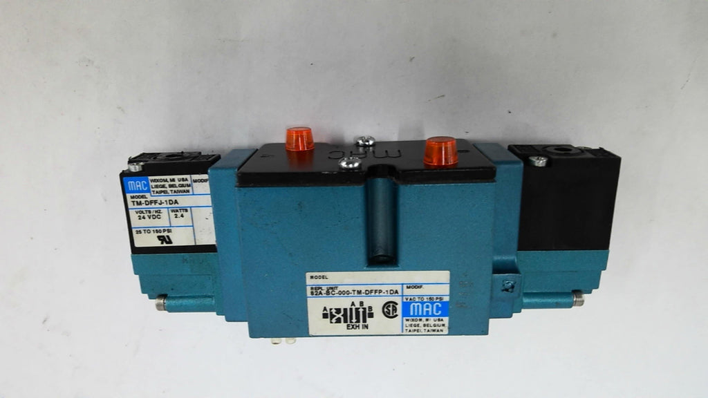 MAC 82A-BC-000-TM-DFFP-1DA Valve with Solenoid TM-DFFJ-1DA 24 VDC 2.4 Watts