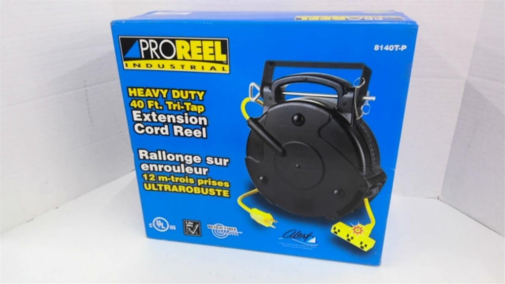 ProReel 1840T-P Heavy Duty 40ft Tri-Tap Extension Cord Reel