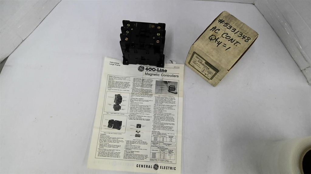 General Electric CR4CHA Magnetic Contactor 63 Amp 600 Volts