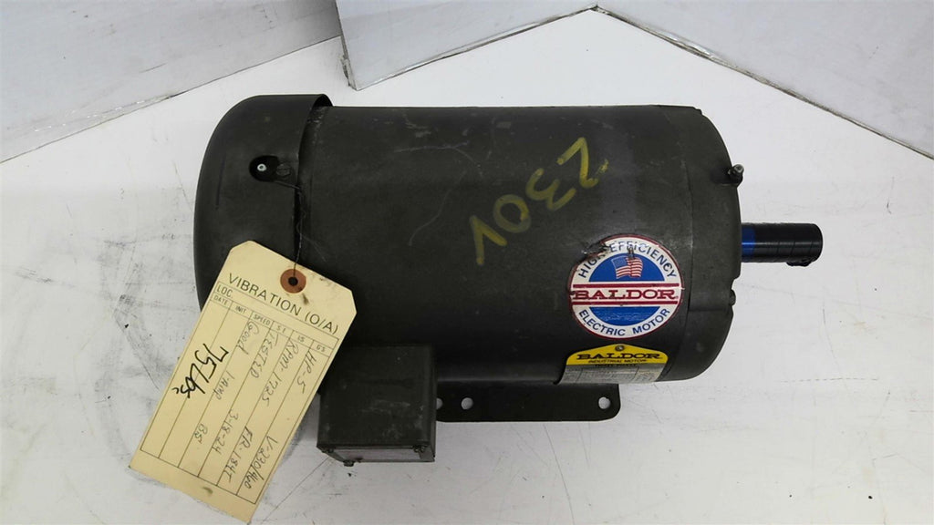Baldor M3615T 5HP AC Motor 1800RPM 4P 3PH F689 208-230/460V TE 60HZ