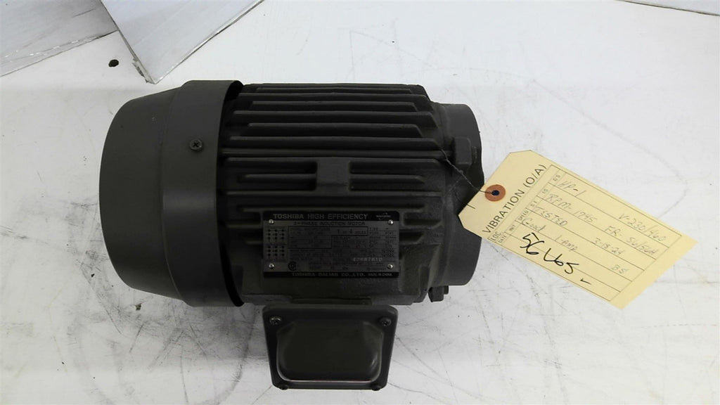 Toshiba B0014FL2AOZ 1HP AC Motor 1800 4P 3PH 56/56H TEFC 60HZ