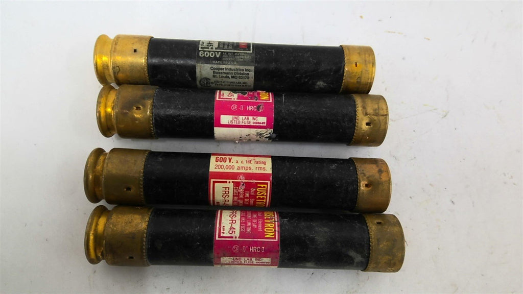 Fusetron FRS-R-45 Fuse 45 Amp 600 Volts Lot of 4