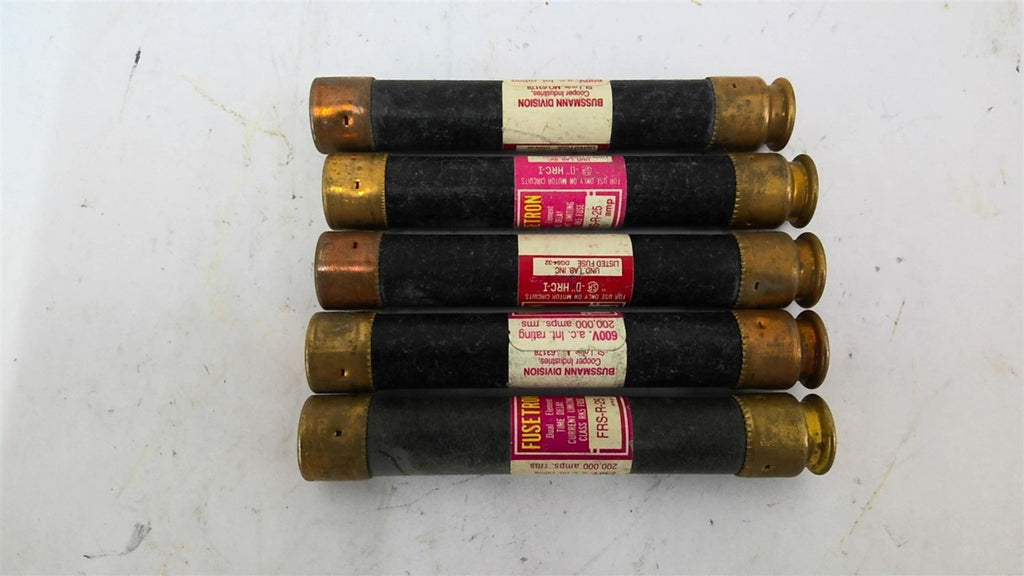 Fusetron FRS-R-25 Fuse 25 Amp 600 Volts Lot of 5