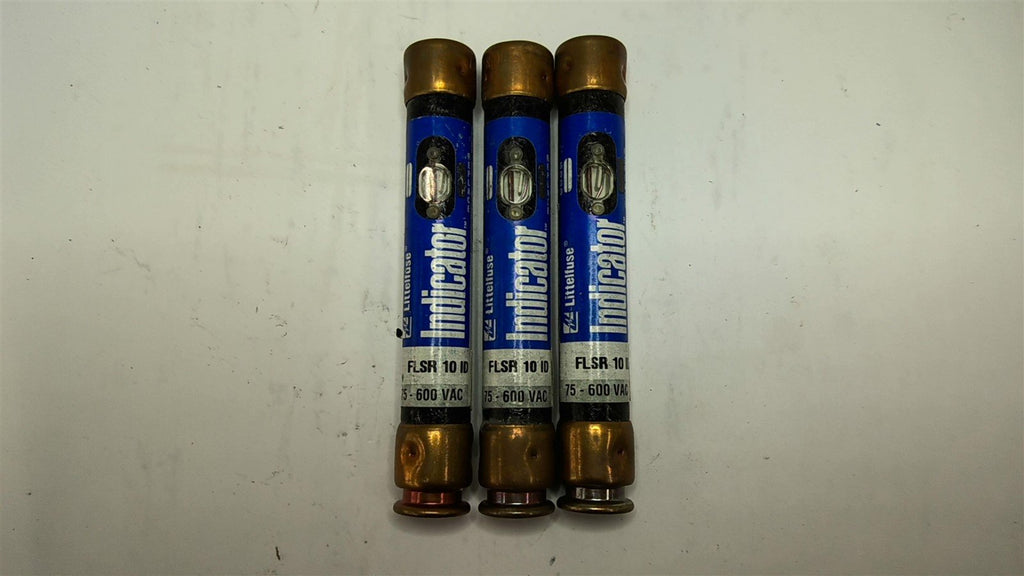 Littelfuse FLSR10ID 10A Indicator 600 Volts Fuse Lot of 3